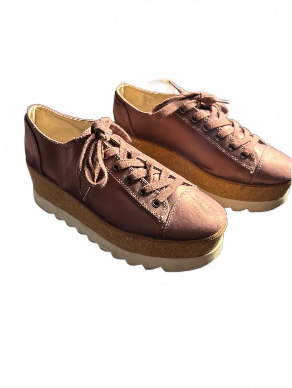 Steve Madden Pink Platform Sneakers with Cork Sole